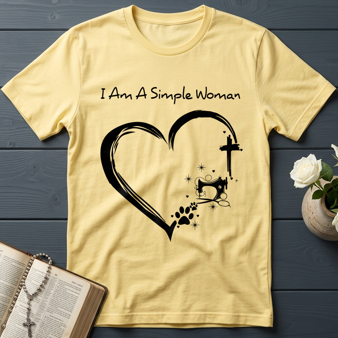 I'm A Simple Woman Cross Sewing Machine Dog Cat 01