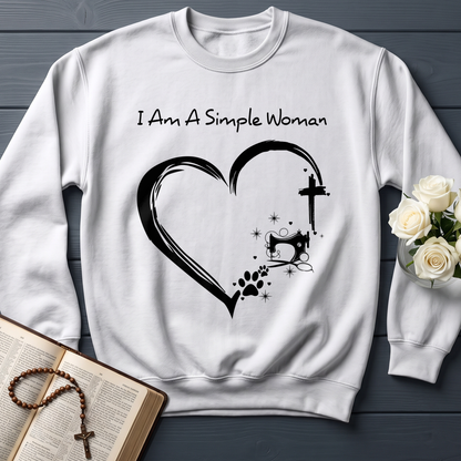 I'm A Simple Woman Cross Sewing Machine Dog Cat 01