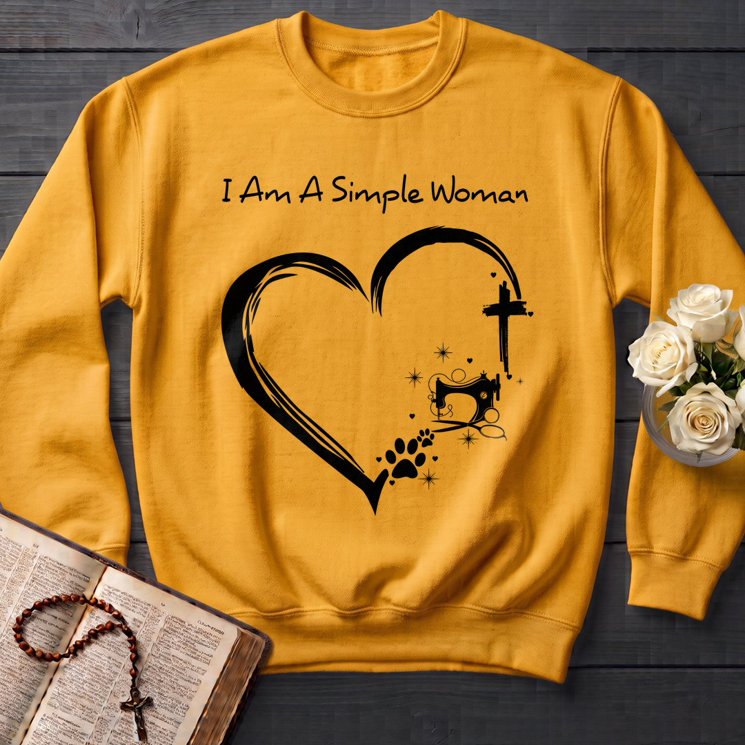I'm A Simple Woman Cross Sewing Machine Dog Cat 01