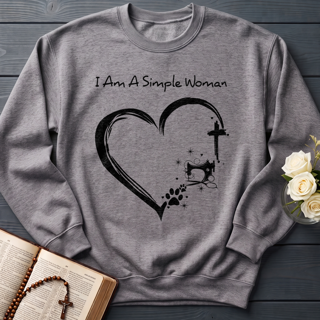 I'm A Simple Woman Cross Sewing Machine Dog Cat 01