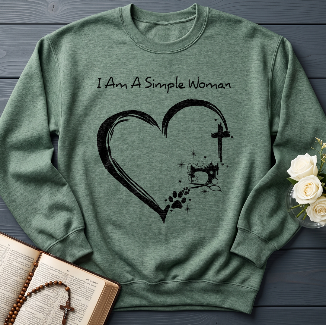 I'm A Simple Woman Cross Sewing Machine Dog Cat 01