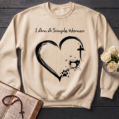I'm A Simple Woman Cross Sewing Machine Dog Cat 01