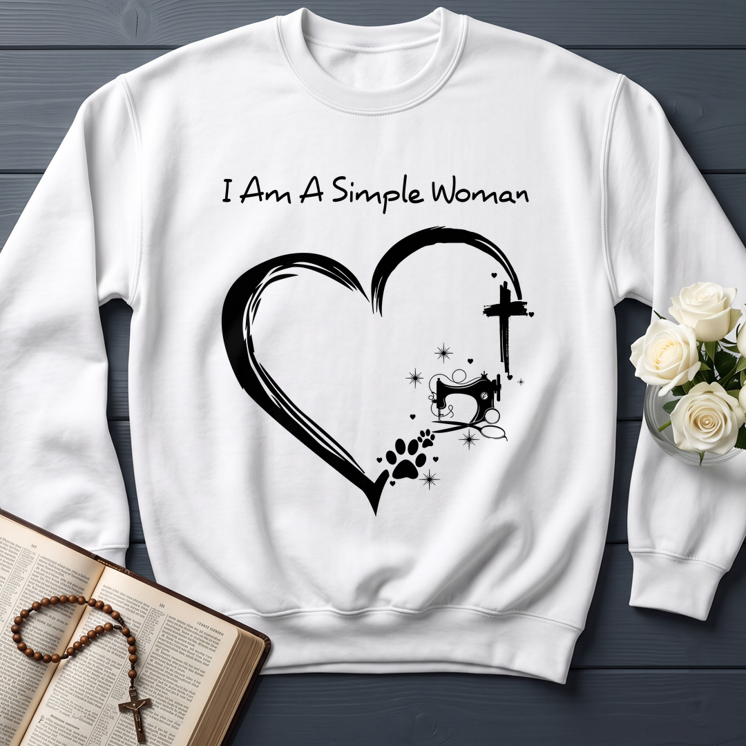 I'm A Simple Woman Cross Sewing Machine Dog Cat 01