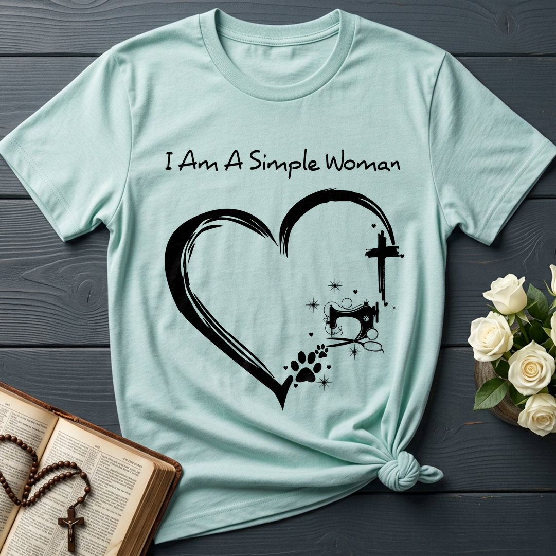 I'm A Simple Woman Cross Sewing Machine Dog Cat 01