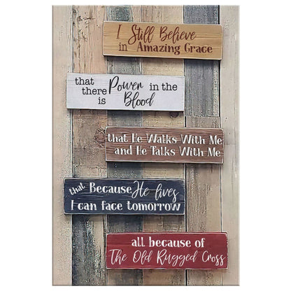 Rustic I Still Believe In Amazing Grace Canvas Wall Art