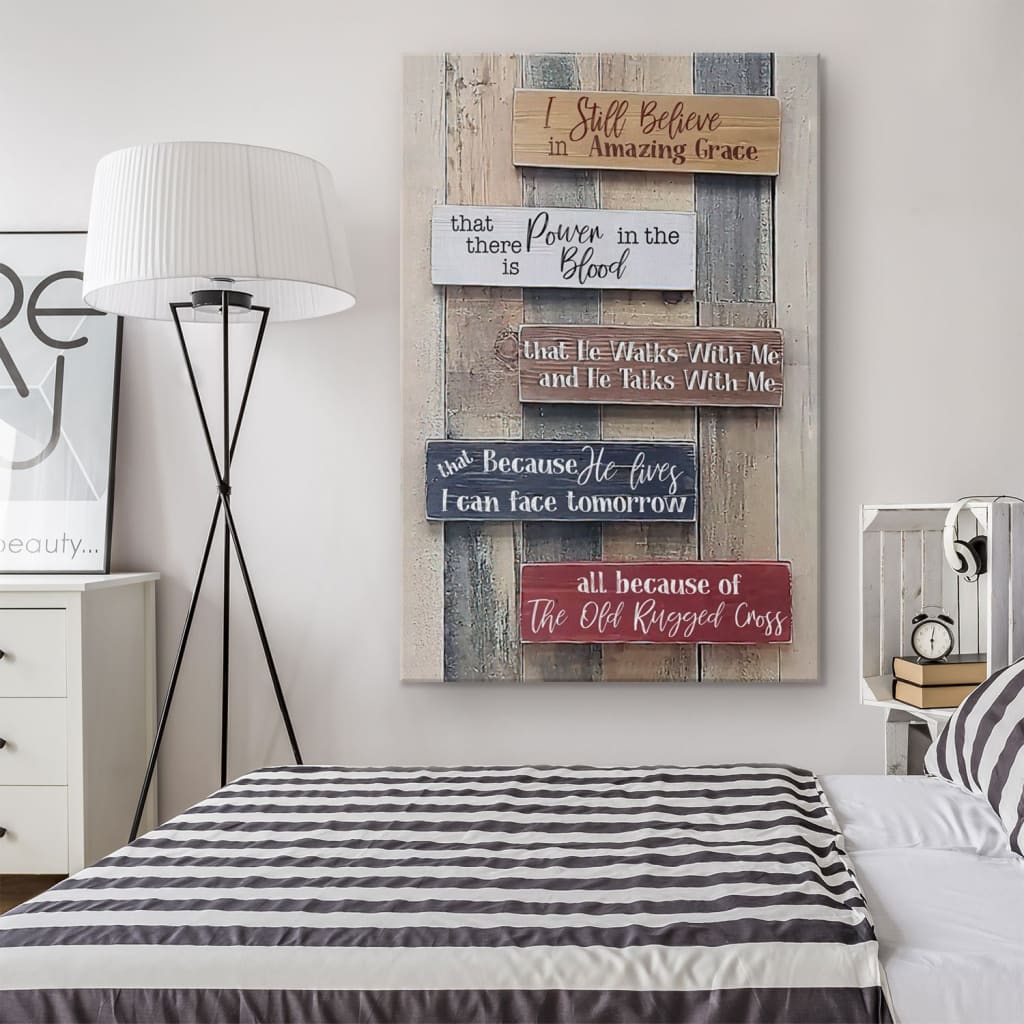 Rustic I Still Believe In Amazing Grace Canvas Wall Art