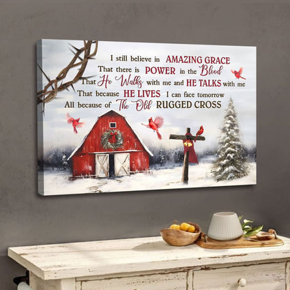 I Still Believe In Amazing Grace Christmas Wall Art Canvas