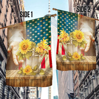 Jesus With Sunflower Flag
