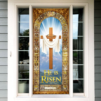 He Is Risen Easter Jesus Christ Door Cover