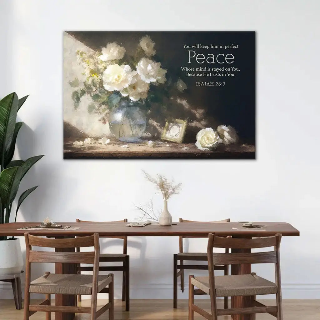 Isaiah 26:3 You Will Keep Him in Perfect Peace Wall Art Canvas