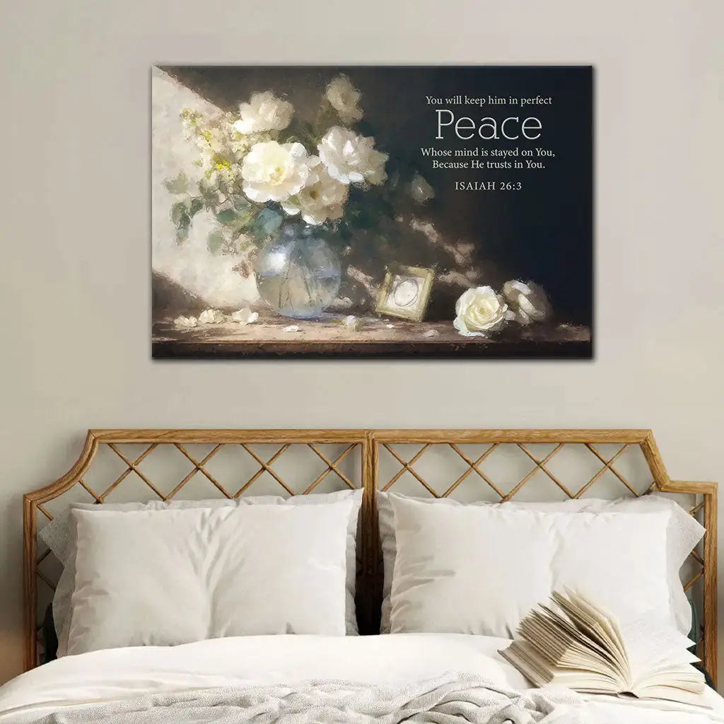 Isaiah 26:3 You Will Keep Him in Perfect Peace Wall Art Canvas