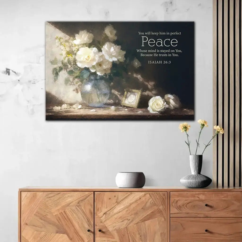 Isaiah 26:3 You Will Keep Him in Perfect Peace Wall Art Canvas