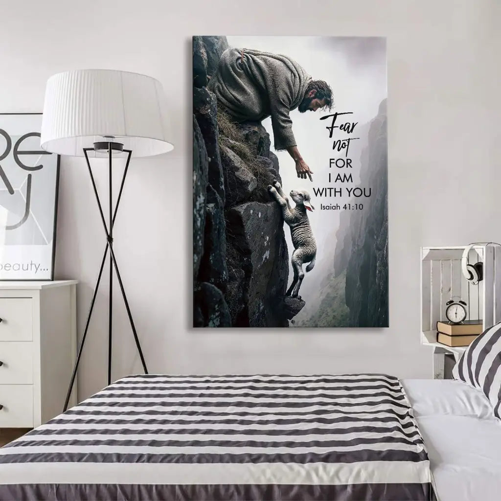 Isaiah 41:10 Fear Not, For I Am With You Canvas Wall Art