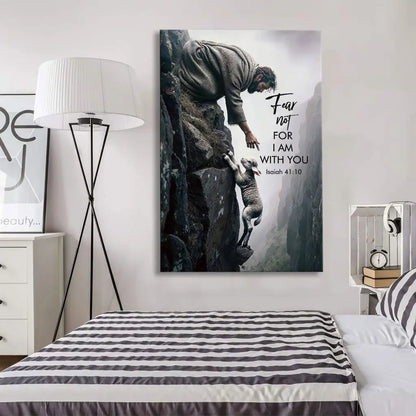 Isaiah 41:10 Fear Not, For I Am With You Canvas Wall Art