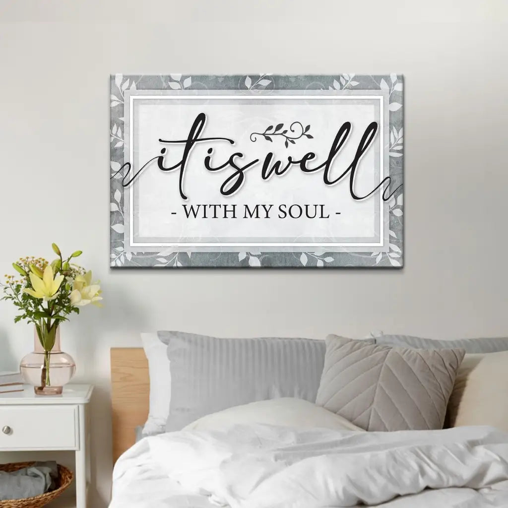 It is Well With My Soul Modern Christian Wall Art Canvas