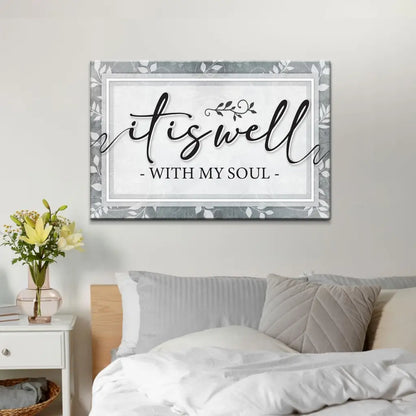 It is Well With My Soul Modern Christian Wall Art Canvas