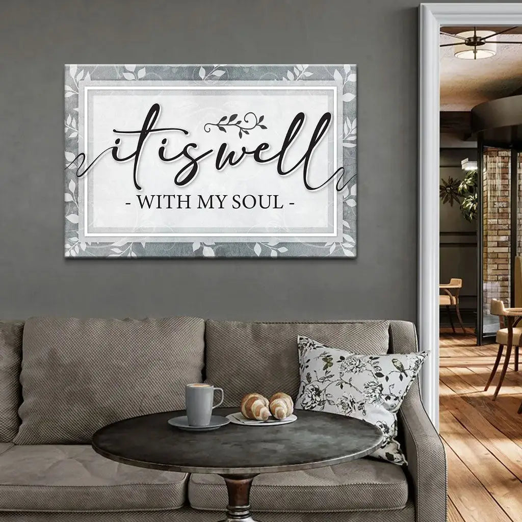 It is Well With My Soul Modern Christian Wall Art Canvas