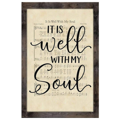 It Is Well With My Soul, Hymn Sheet Music, Christian Wall Art Canvas