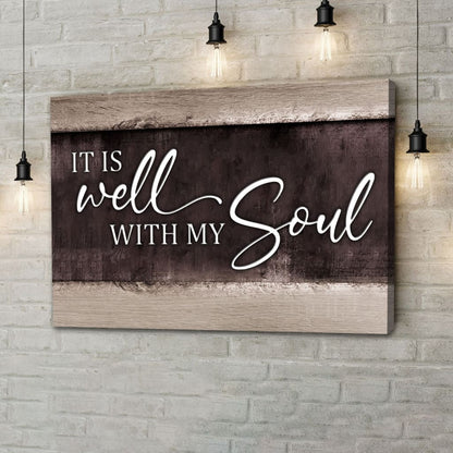 It Is Well With My Soul Wall Art Canvas, Christian Wall Art