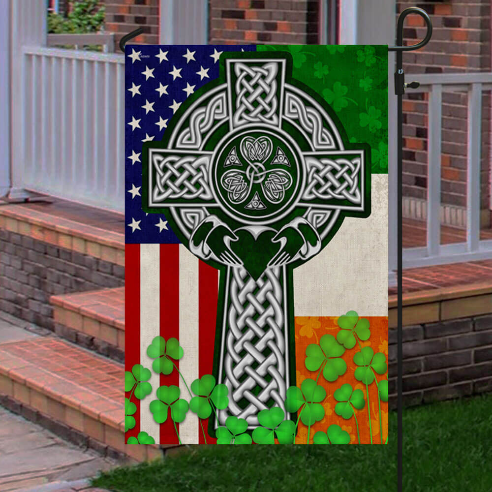 Irish American Flag Irish Celtic Christian Flag THB3706Fv1