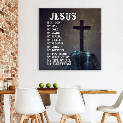 Jesus Is My Everything – Christian Wall Art Canvas