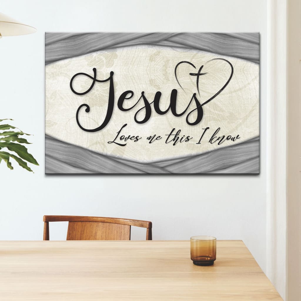 Jesus Loves Me This I Know - Christian Wall Art Canvas