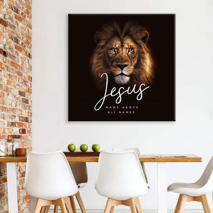 Jesus Name Above All Names, Lion Of Judah Picture, Wall Art Canvas