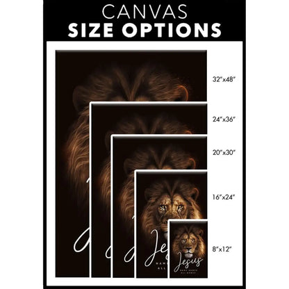 Jesus Name Above All Names, Lion Of Judah Picture, Wall Art Canvas