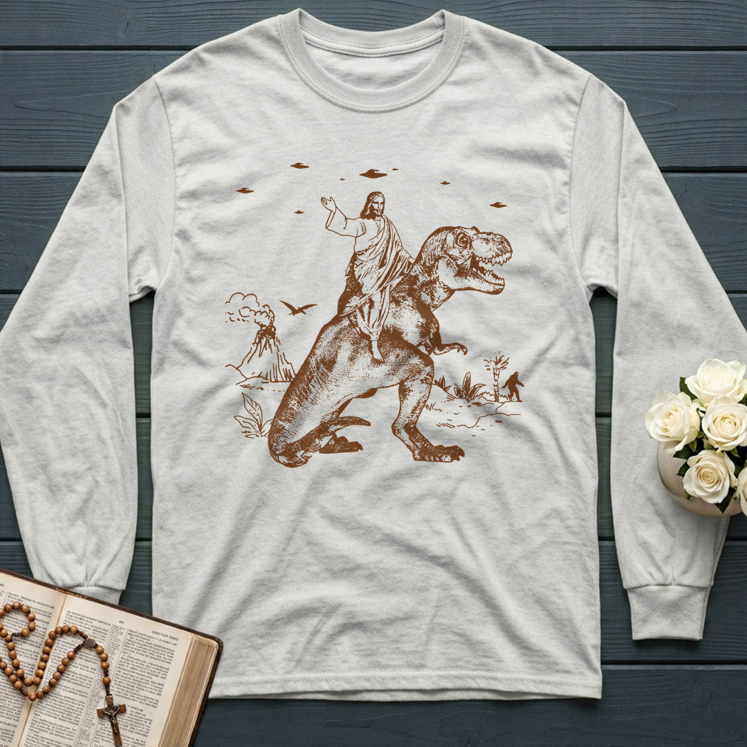 Jesus Riding A Dinosaur 01