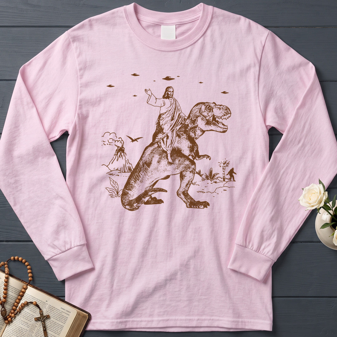 Jesus Riding A Dinosaur 01