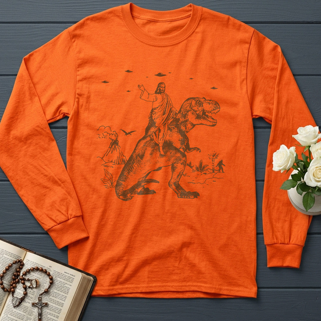 Jesus Riding A Dinosaur 01
