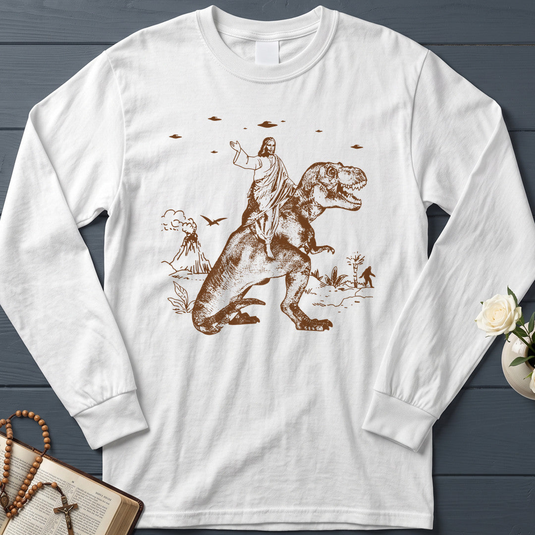 Jesus Riding A Dinosaur 01
