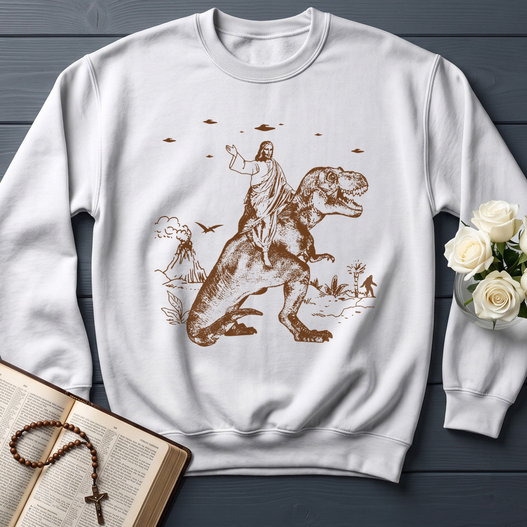 Jesus Riding A Dinosaur 01
