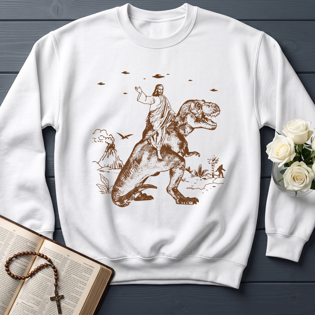 Jesus Riding A Dinosaur 01