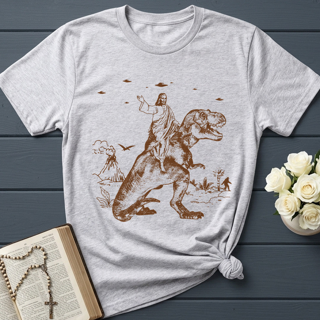 Jesus Riding A Dinosaur 01