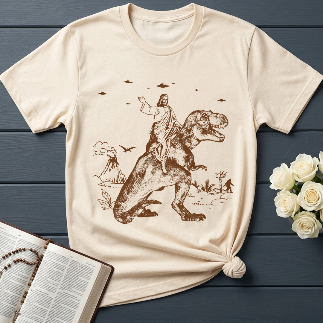 Jesus Riding A Dinosaur 01