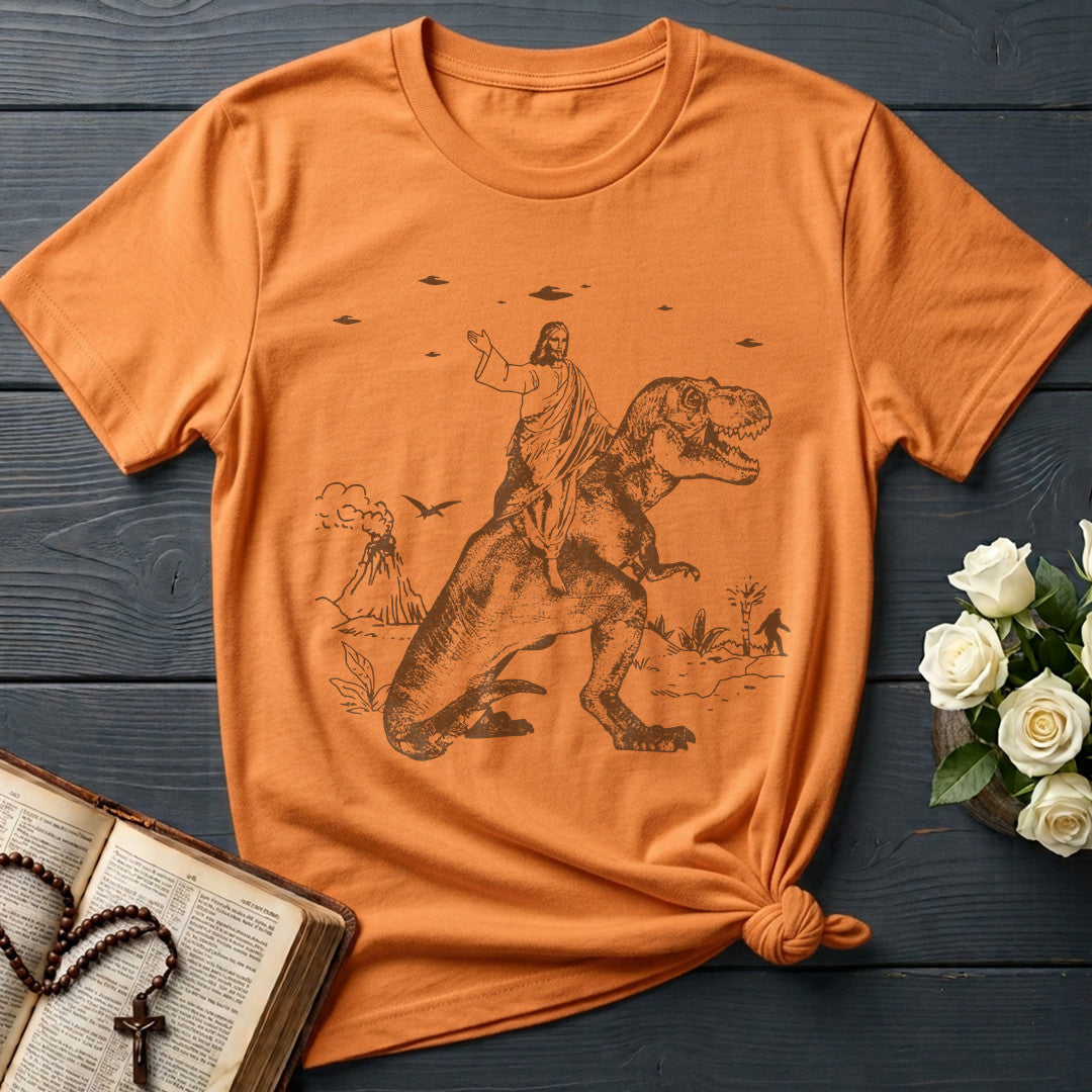Jesus Riding A Dinosaur 01