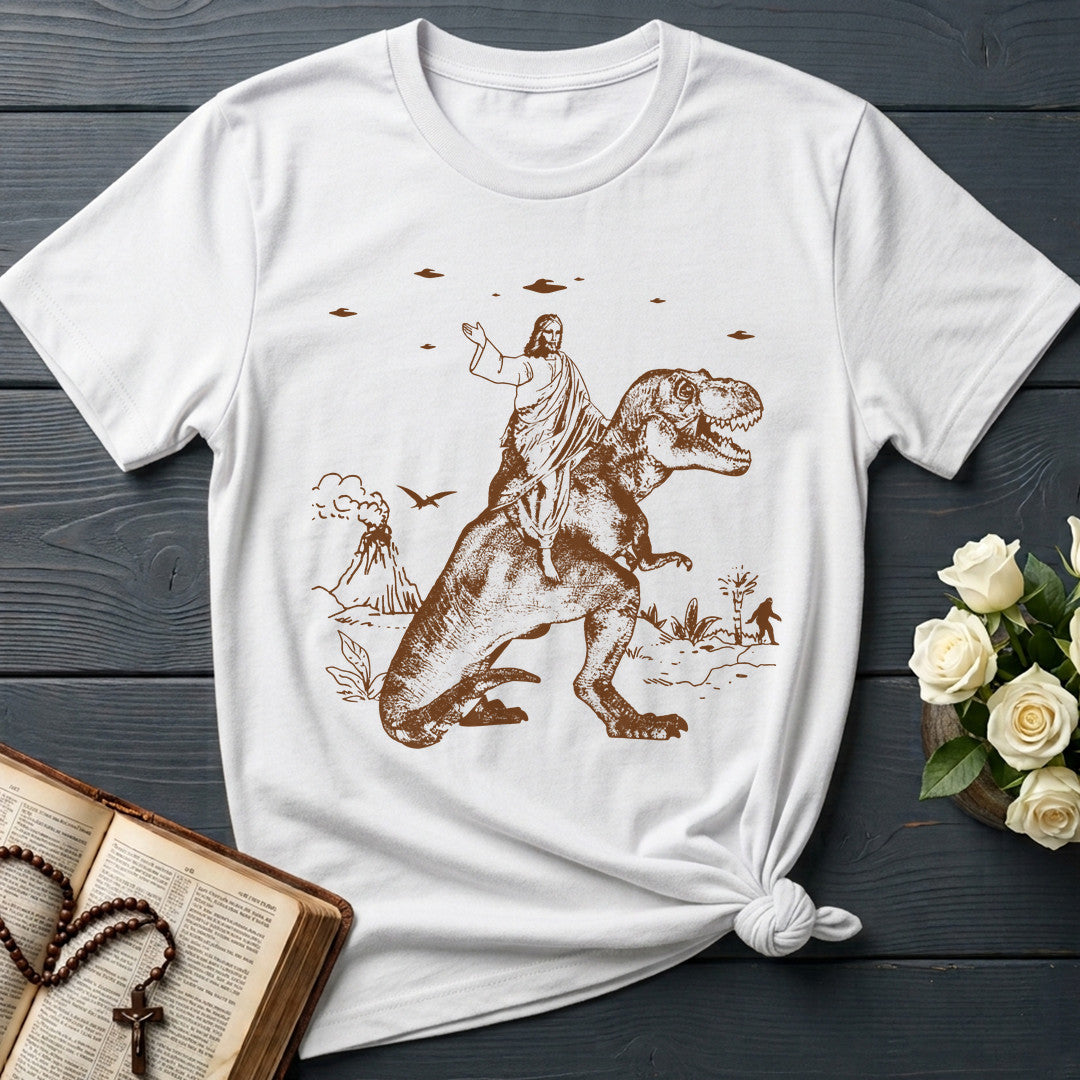 Jesus Riding A Dinosaur 01