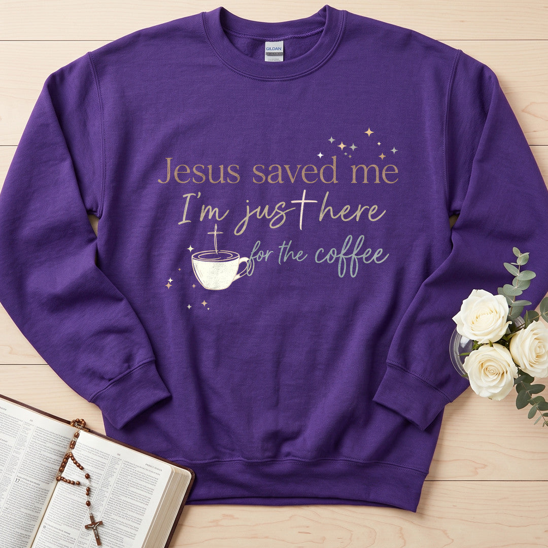 Jesus Saved Me I'm Just Here For The Coffee 01