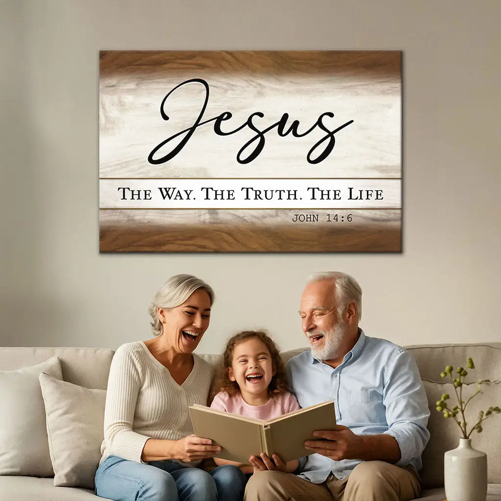 Jesus – The Way, The Truth, The Life - Christian Wall Art Canvas