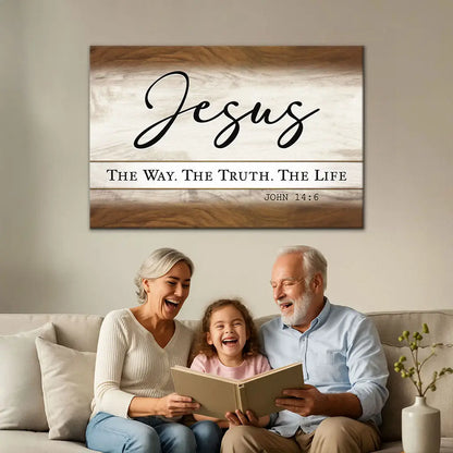 Jesus – The Way, The Truth, The Life - Christian Wall Art Canvas
