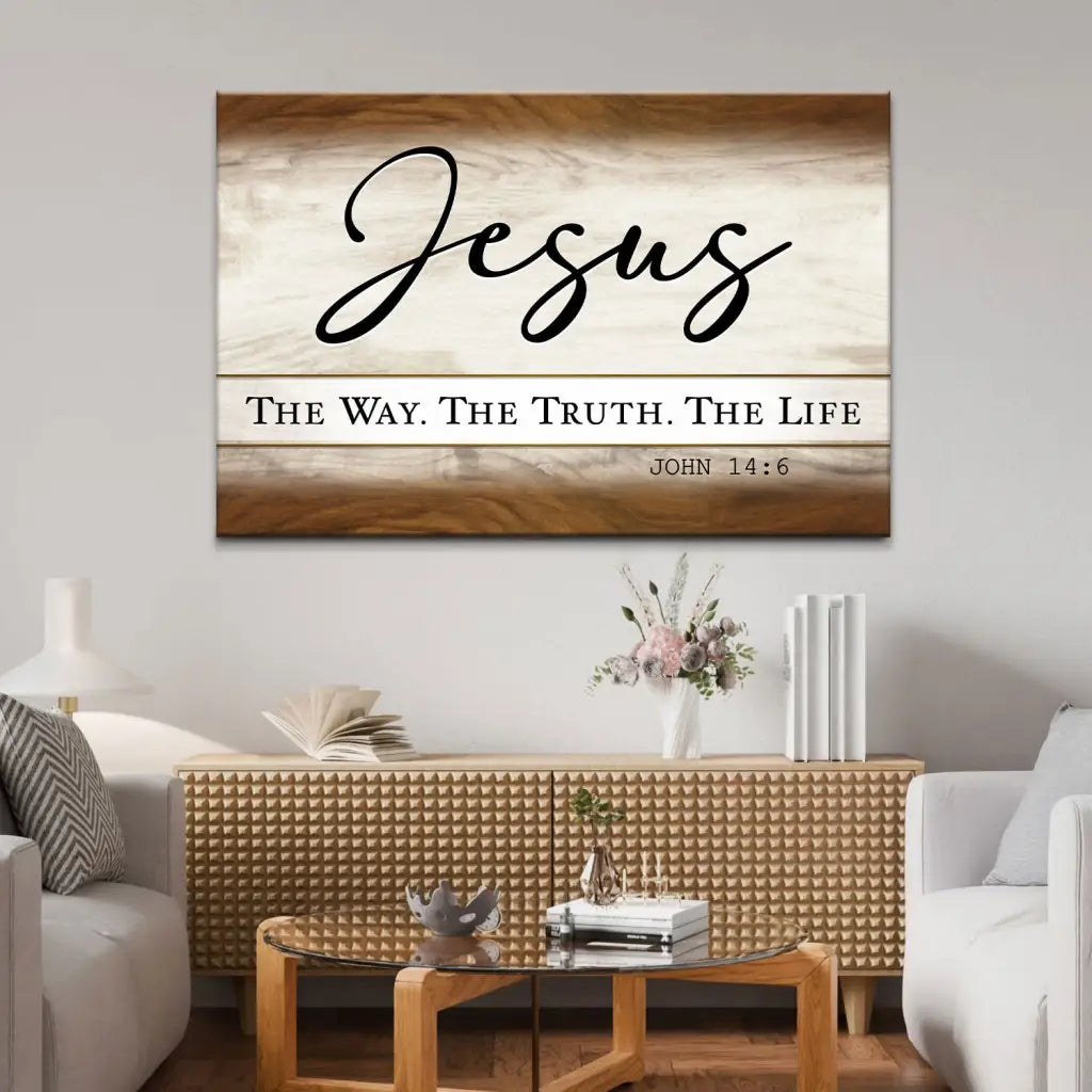 Jesus – The Way, The Truth, The Life - Christian Wall Art Canvas
