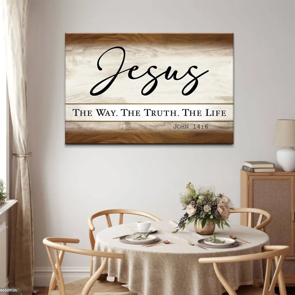 Jesus – The Way, The Truth, The Life - Christian Wall Art Canvas