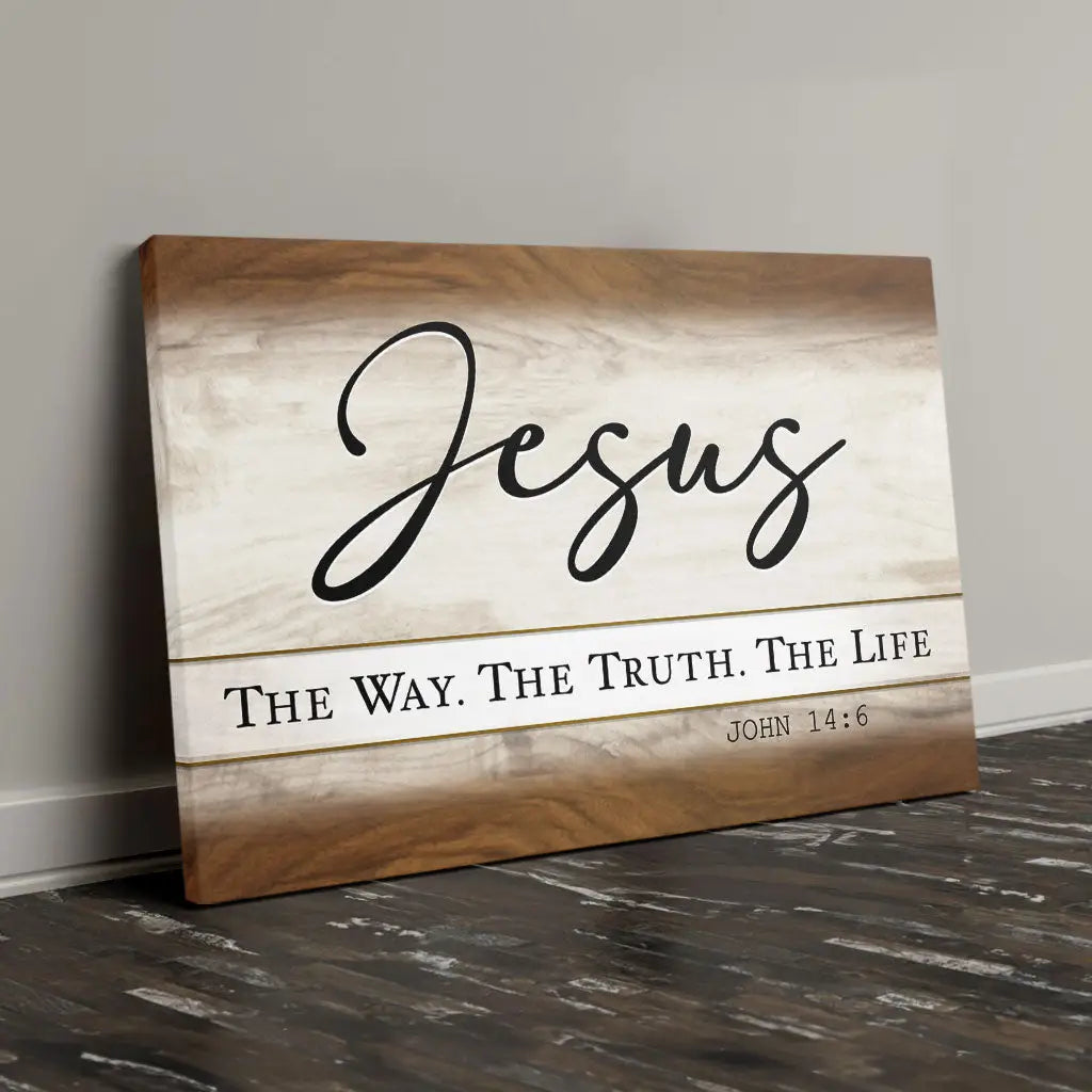 Jesus – The Way, The Truth, The Life - Christian Wall Art Canvas