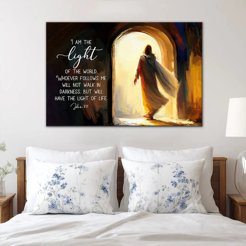 John 8:12 I Am The Light of The World Wall Art Canvas