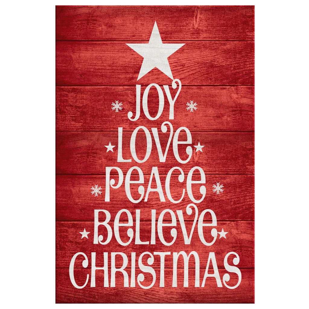 Joy Love Peace Believe Christmas Wall Art Canvas, Christian Christmas Gifts