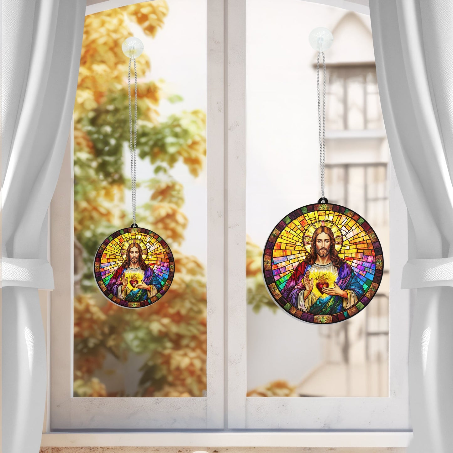 Sacred Heart of Jesus Suncatcher Acrylic Hanging