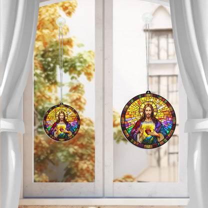 Sacred Heart of Jesus Suncatcher Acrylic Hanging