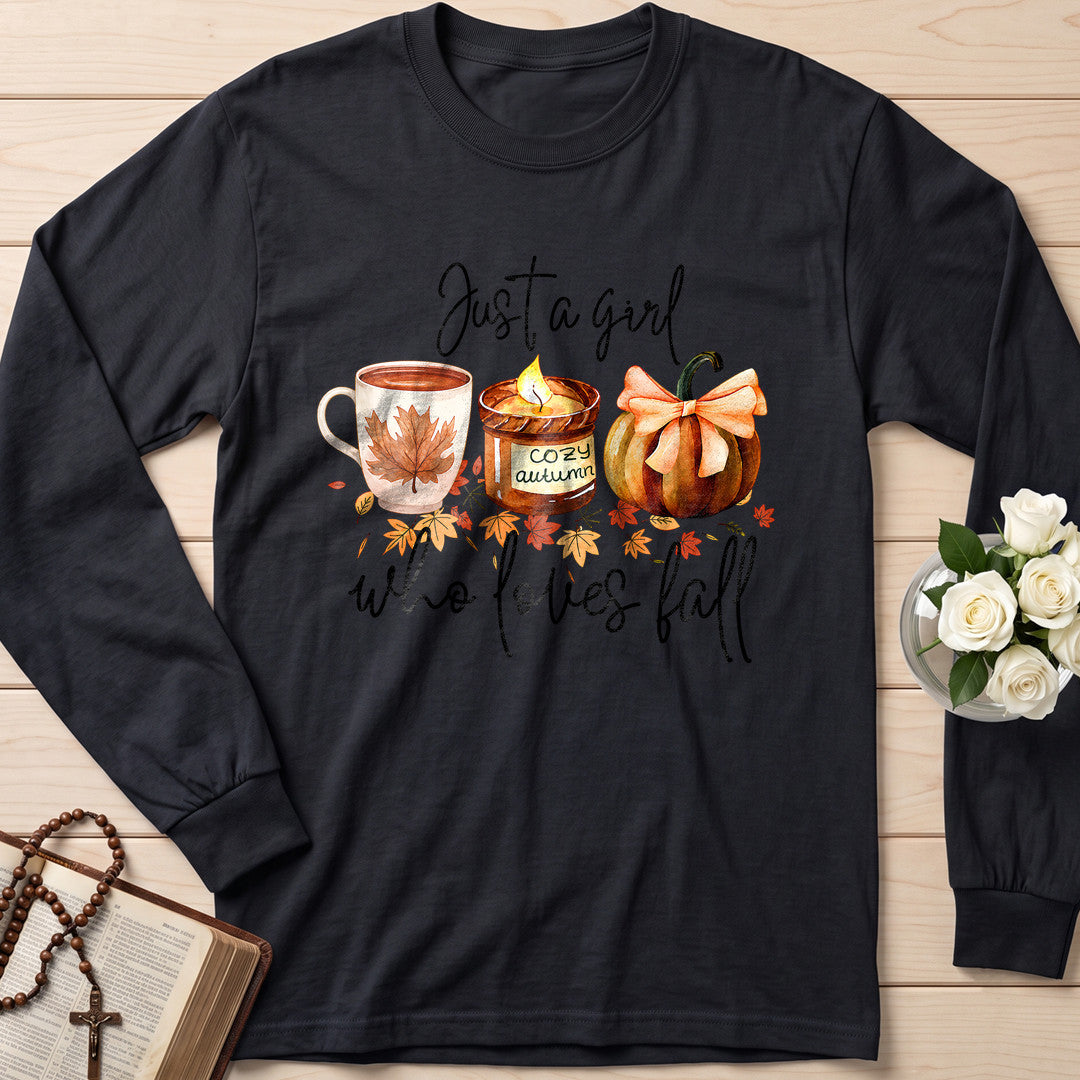 Just A Girl Cozy Autumn Who Loves Fall 01