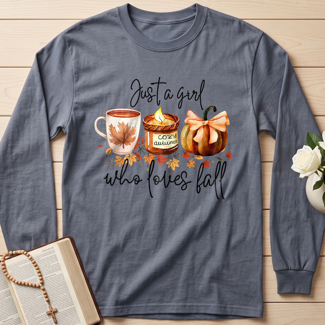 Just A Girl Cozy Autumn Who Loves Fall 01
